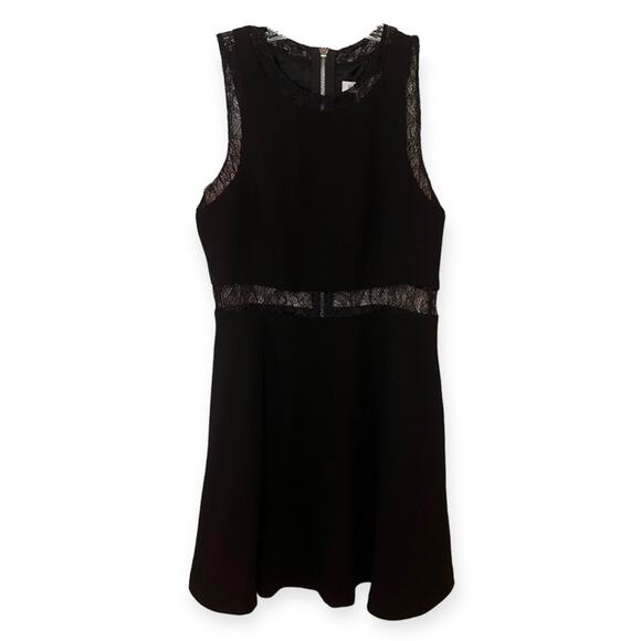 NWT BCBGeneration Black Dress with Lace Emo Goth Wednesday Adams Size 8 - Picture 1 of 6